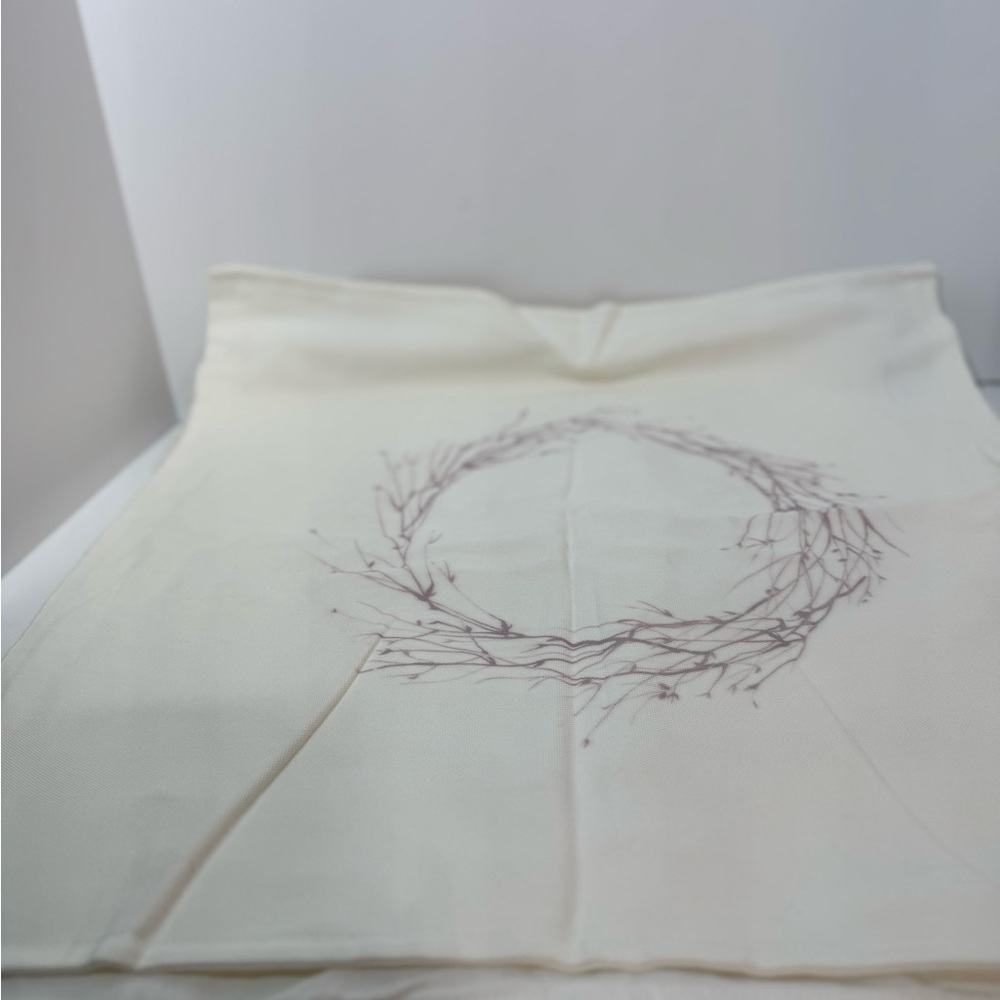Cream colored Fall Wreath Pillow Covers 20x20